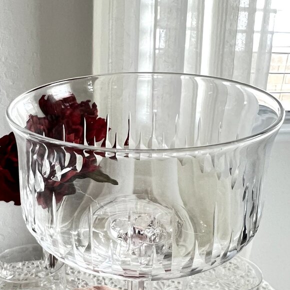 Lenox Crystal Champaign Sherbert Stemmed Glasses Set of 4 Pendant Pattern USA - Picture 10 of 11